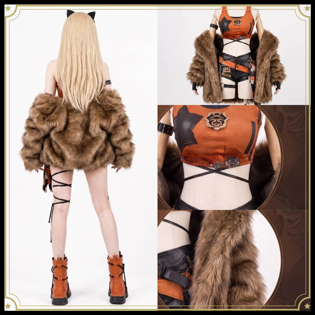 Disfraz de Anime Hololive Koganei Niko FLOW GLOW Nijisanji, nuevo conjunto deportivo de moda para mujer, abrigo peludo, pantalones cortos, conjunto deportivo para Halloween