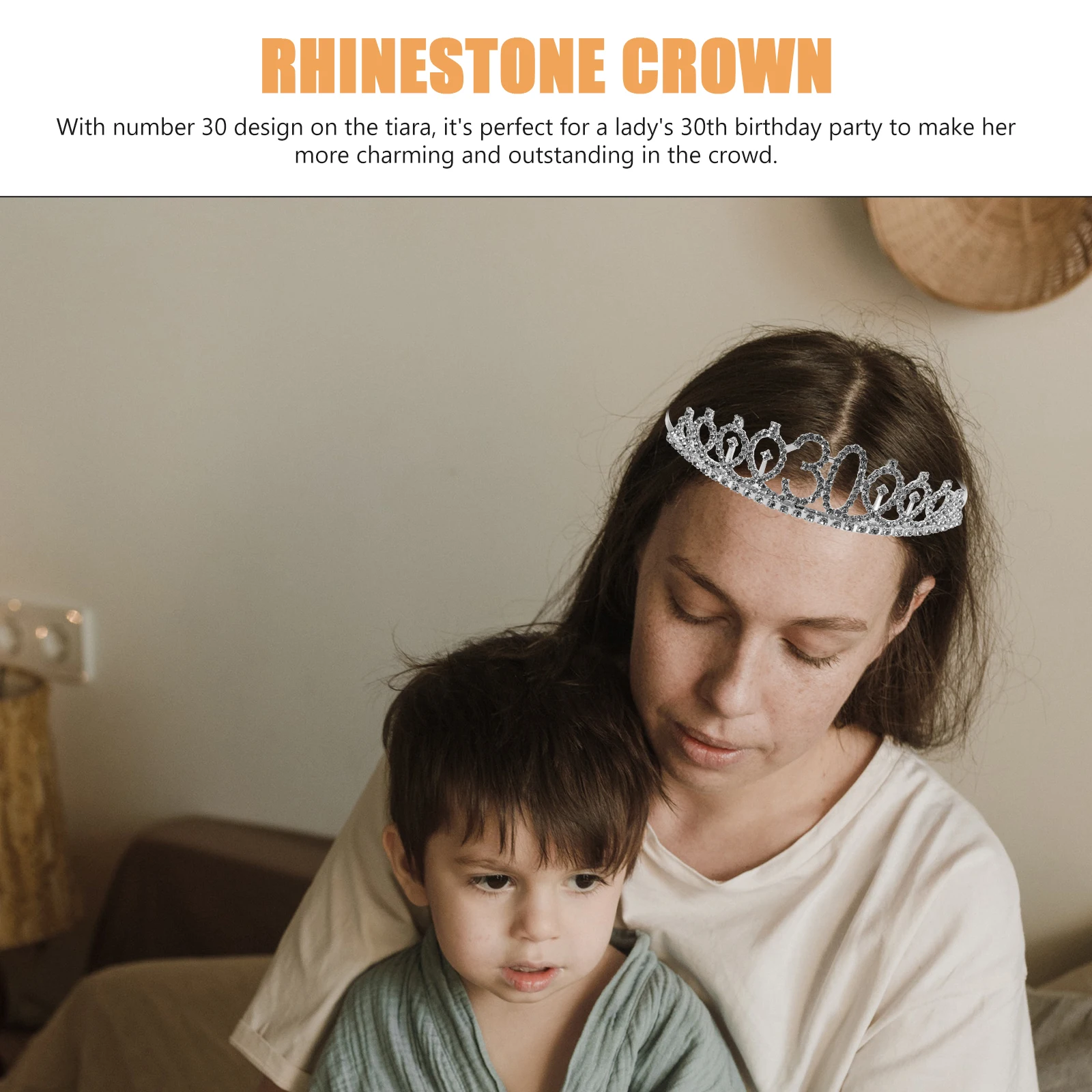 

Birthday Crown Hair Comb Rhinestone Headbands Crystal Tiara Queen Women Shining Clear Rhinestones Anti Rust Nickel Free Allergy
