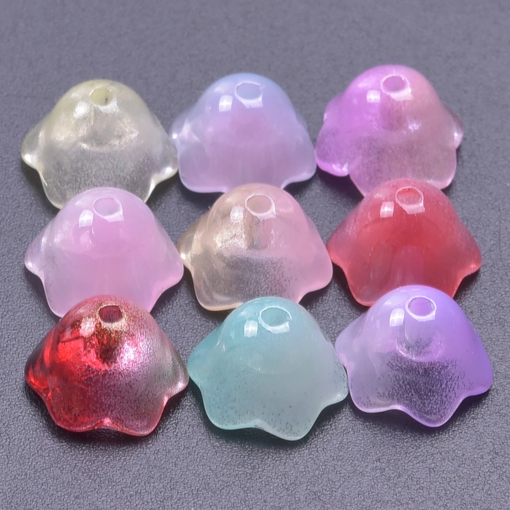 

10/30/50/100pcs/Lot Color Bud End Bead Cap Glass Materials To Make Ancient Jewelry Making Supplies DIY Hairpin Bracelet Finding