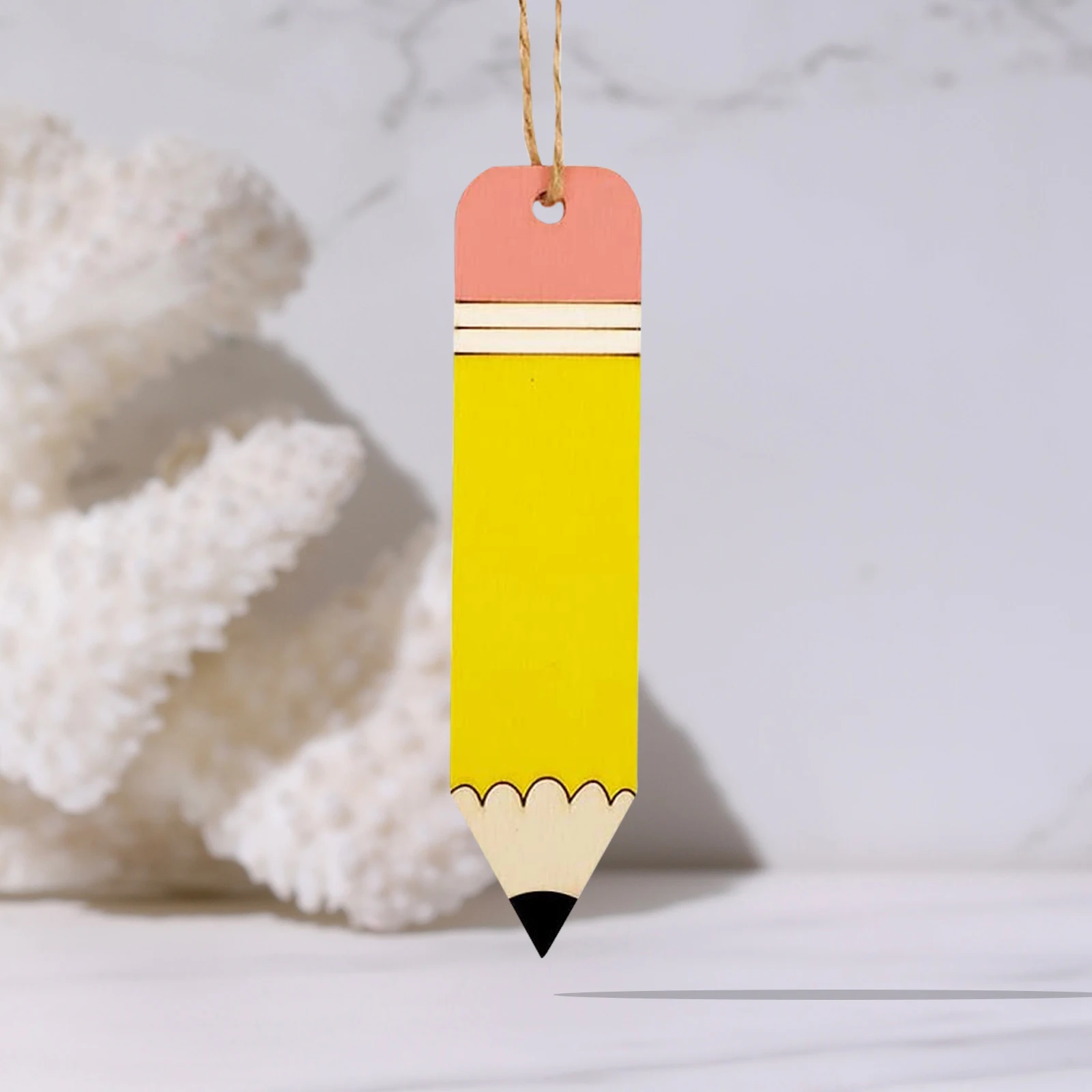 

3 Sets Blank Pencil Shaped Wooden Bookmarks Craft Tags for Classroom Decorations Parties Wood naments Creative Gifts Sewing