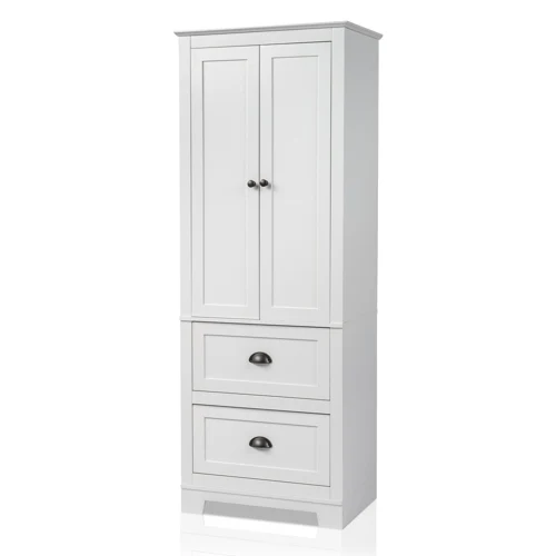 MDF Spray Paint 2 Doors 2 Pumps Bathroom Cabinet White