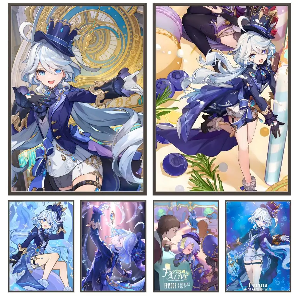 Popular Ggenshin Impact Furinaing Poster Versatile HD Waterp