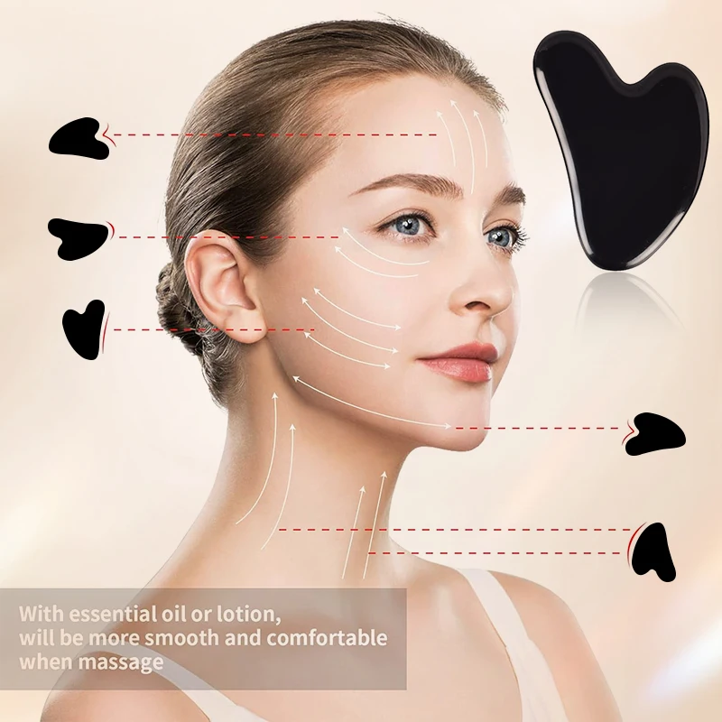 Rodillo de Jade Natural para masaje facial Gua Sha, masajeador facial de acupuntura, tablero Gua Sha, punto de acupuntura, belleza para ojos, cuidado de la piel, masaje de SPA