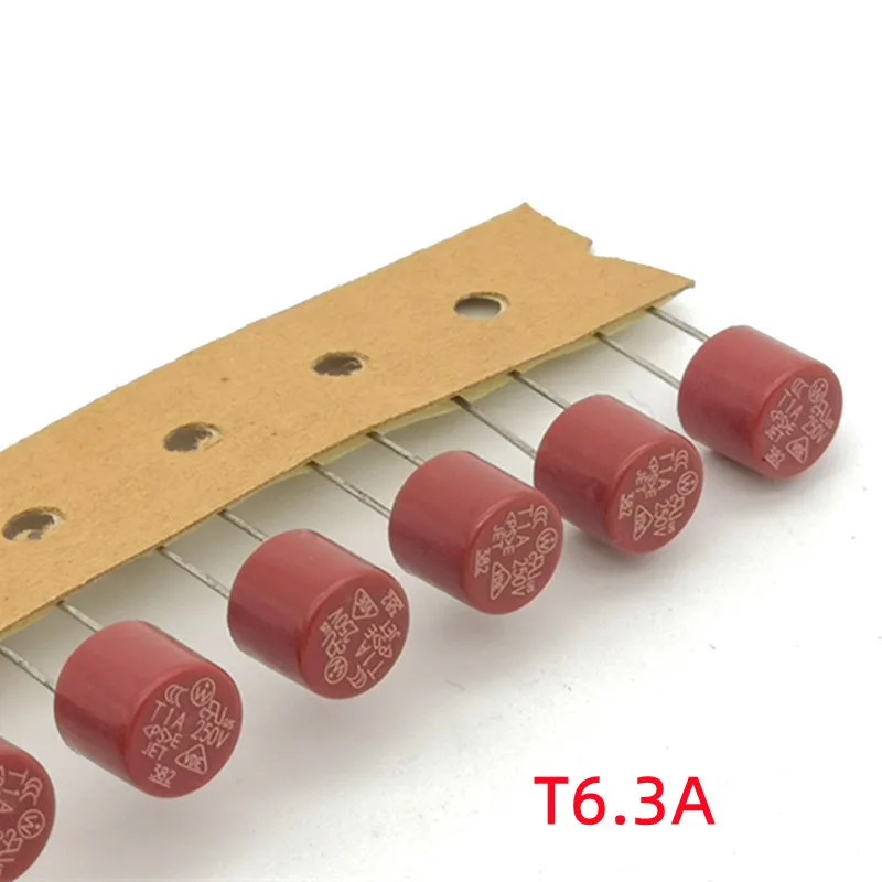 (1000 pcs/lot) T6.3A 250V TR5 Slow Blow Subminiature Fuse, UL VDE RoHS Approved, T6.3A, 6.3Amp.