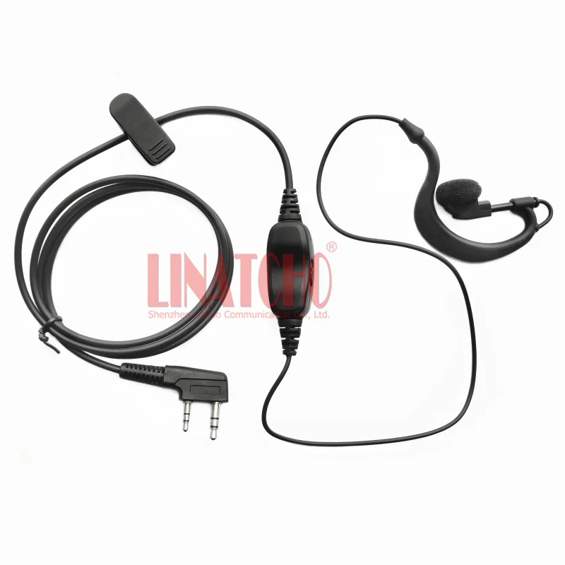 PTT Mic TC268 TC270 TC368 TC366 Two Pins K connector Walkie Talkie Two way Radio Earphone Earpiece