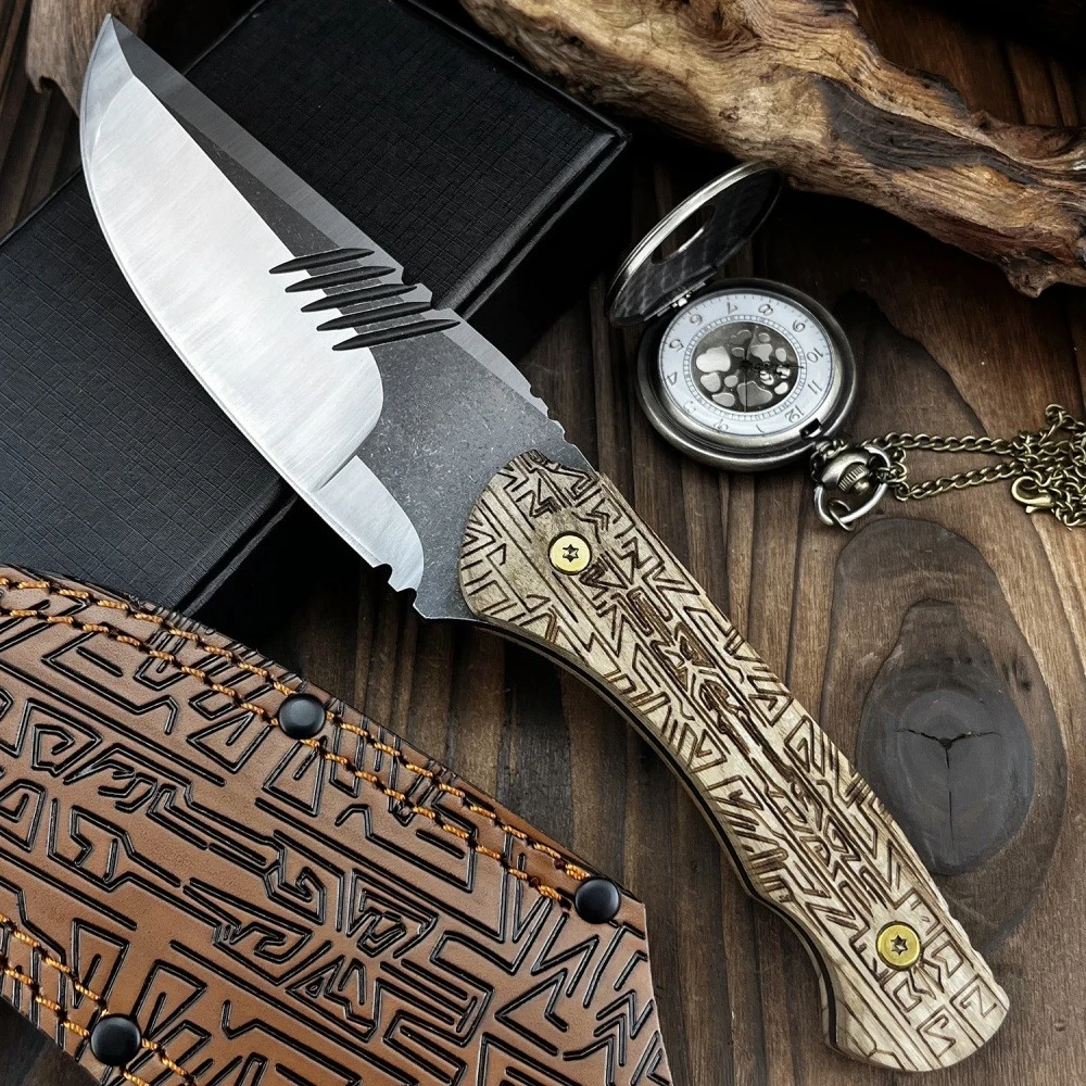 Coltello tattico a lama fissa serie RS 8Cr13Mov Acciaio G10 Maniglia Multitool Coltello da caccia da campeggio di sopravvivenza militare all'aperto