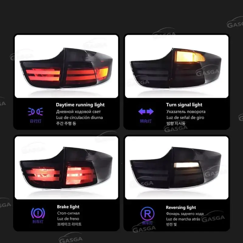 Dinâmico LED Car Lâmpadas Traseiras, Montagem de Luzes Traseiras, Sinais de Giro, Luzes Diurnas, Acessórios para Automóvel, BMW X6, E71, 2008-2014