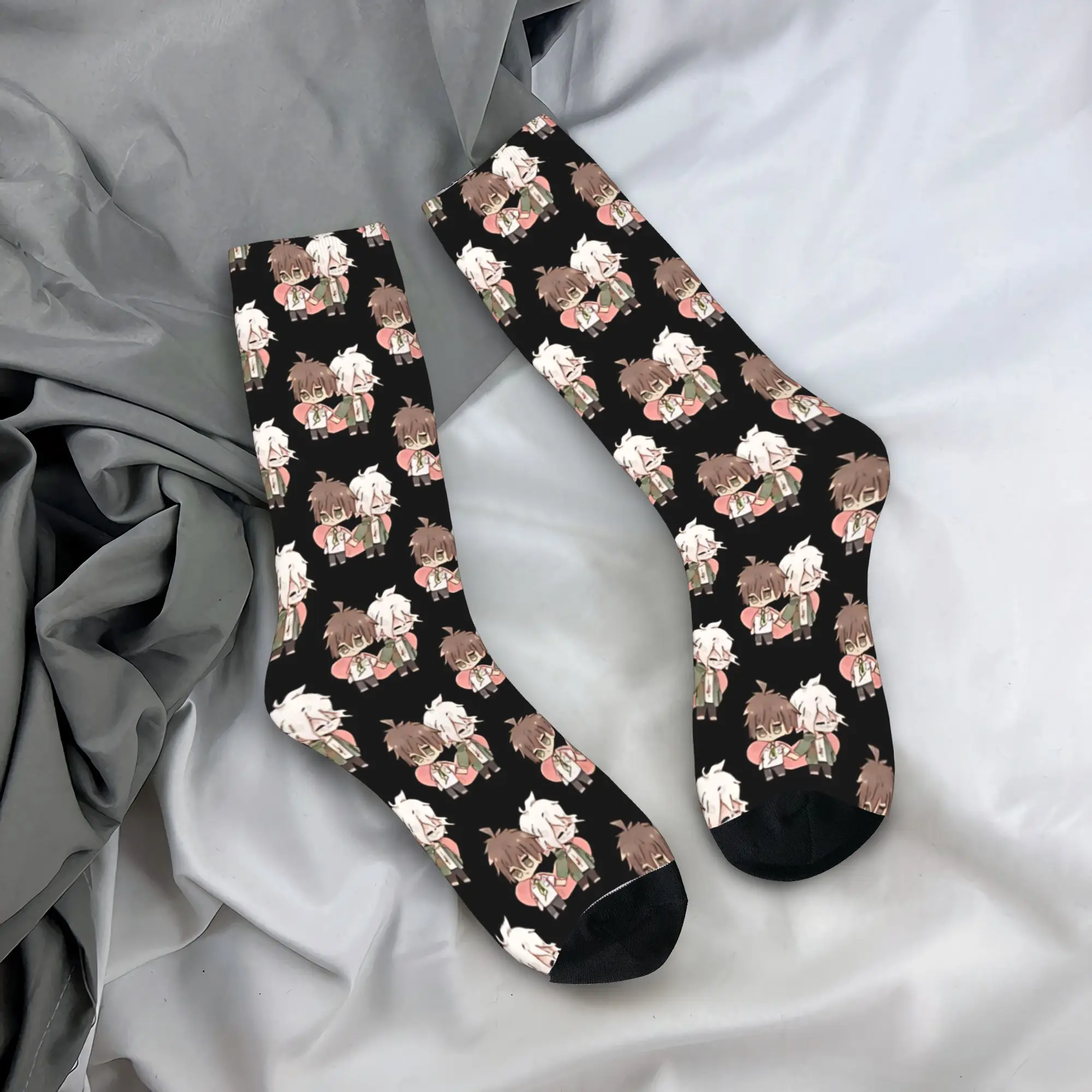 Komahina   Socks Danganronpa Casual Stockings Men Comfortable Climbing Socks Spring Custom Anti Slip Socks