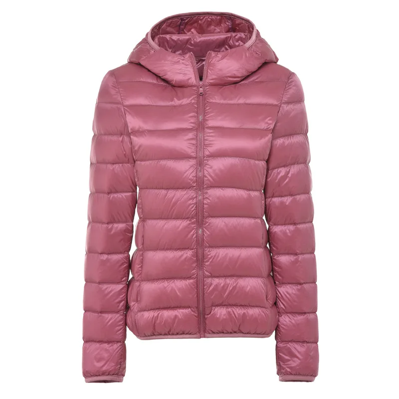 Women Hooded Short Puffer Jackets 2023 New Arrivals 90% White Duck Down Autumn Winter Ultra Lightweight Keep Warm Coats