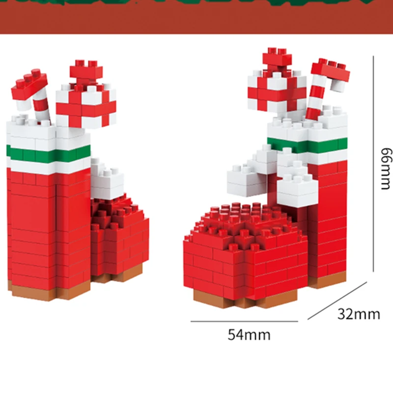 لتقوم بها بنفسك شجرة عيد الميلاد الأيائل الغزلان سانتا كلوز قطار الزينة العمارة الجوارب عرض الشارع عيد الميلاد سنو هاوس بناء الالعاب العملاقة #6
