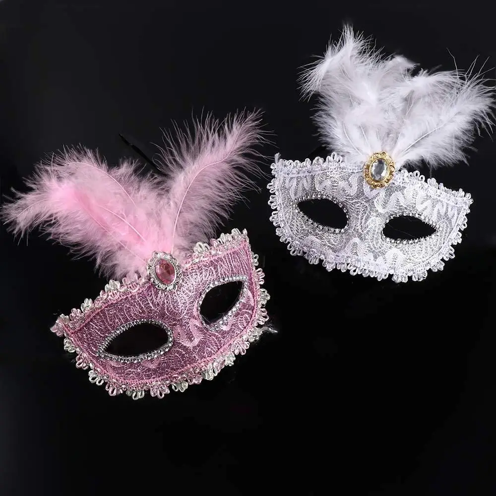 

Creative Masquerade Luxury Peacock Feather Decoration Half Face Mask Party Cosplay Costume Venetian Mask Halloween Prom Supplies