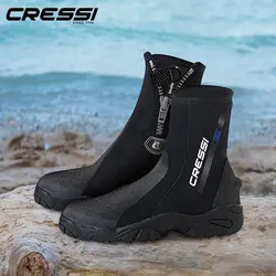 Cressi KORSOR 5mm Rigid Sole Diving Boots Neoprene Scuba Dive Shoes for Adults Unisex Elastic Antiscrach