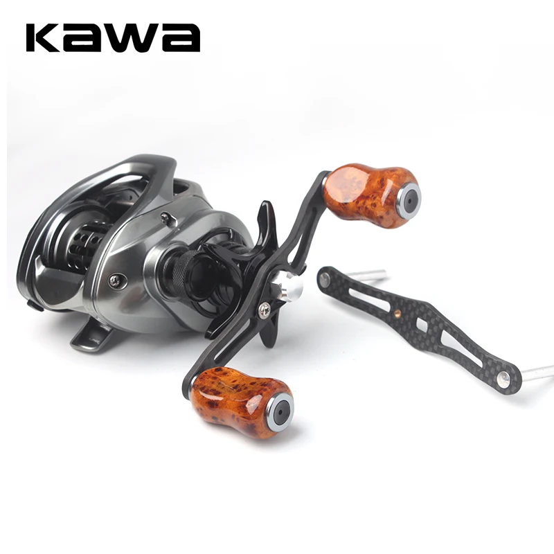 Kawa New 1pc Fshing Reel Handle Carbon Fiber Chamfer Design Length 100/95mm Hole Size 8*5/7*4mm Thickness 3mm Reel Accessory DIY