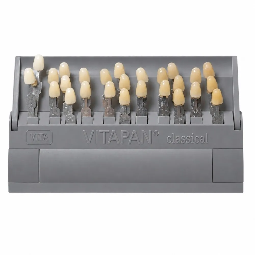 16 Colors Teeth Shade Guide 3D Master Colorimetric Plate Teeth Whitening Guide Individually Removable Vita Tooth