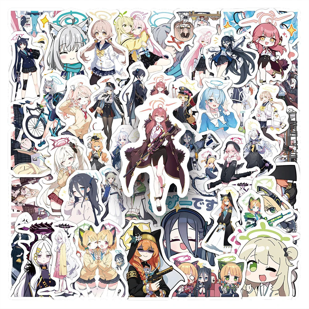 10/30/50pcs Game Blue Archive Cartoon Stickers Kawaii Graffiti Decals DIY Guitar Luggage Suitcase Waterproof Reward Cute Sticker
