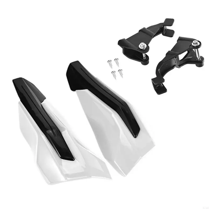 M76E Trail Motorcycle Handguard with Mounting Brackets, Plastic Full-Cover Left Right Pair for Brush and Cold Wind Use