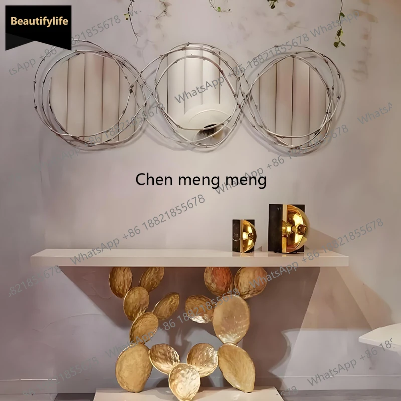 A139 Dressing table wall hanging vintage dressing mirror entrance makeup dressing mirror desktop decoration can be retro living