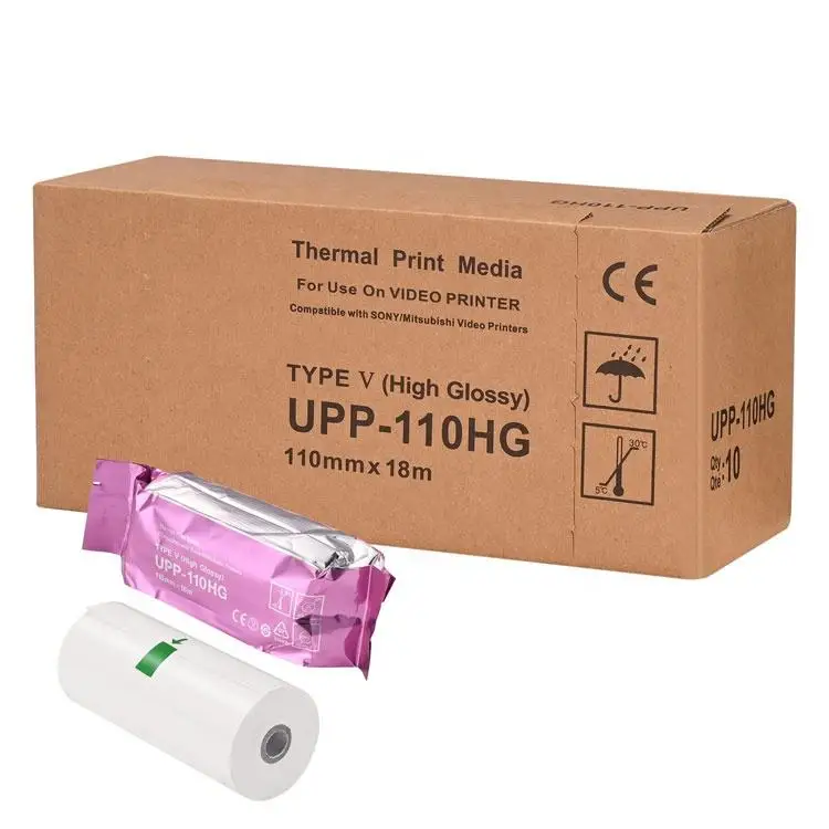 10 Roll High Gloss UPP-110HG Compatible Ultrasound Printing Paper For Sony UP-890 UP-895MD UP-D895 UP-897MD UP-D897