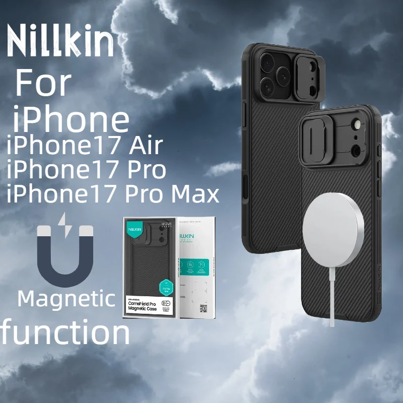 

Nillkin For iPhone 17 Pro Max 17 Air 17Pro Magnetic CamShield Pro Case Slide Cover Lens PC+TPU Protection Phone Cover