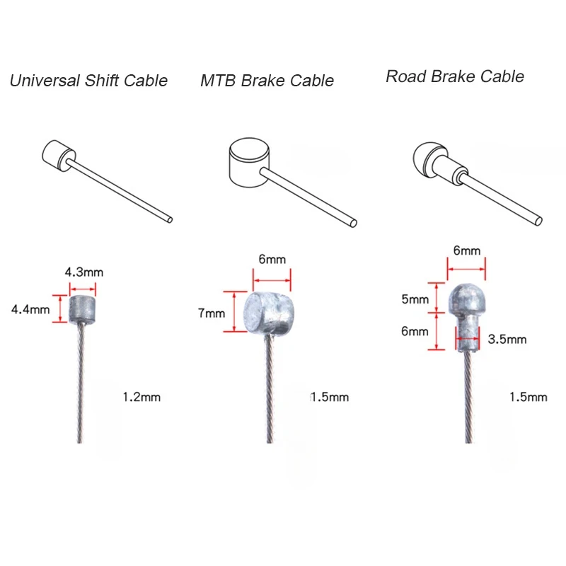 5PC/Set Bicycle Brakes Line Road Mountain Bike Brake Cable Universal Bicycle Shift Cable Road MTB Brake Shift Wire