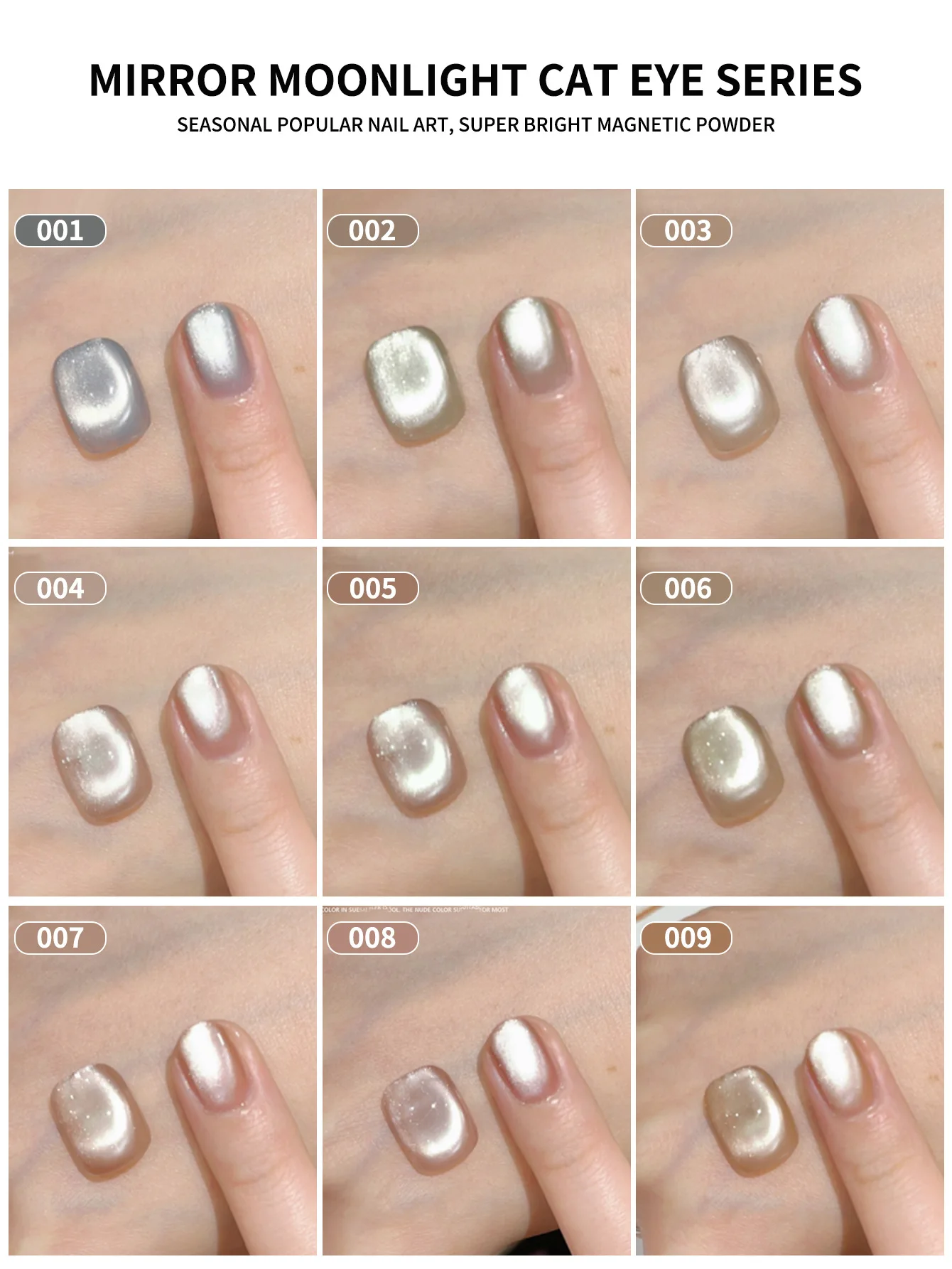 10ml Cat Eyes Gel Polish Mirror Porcelain White Magnetic Gel Polish Professional Semi-permanent Enamels Nail Art