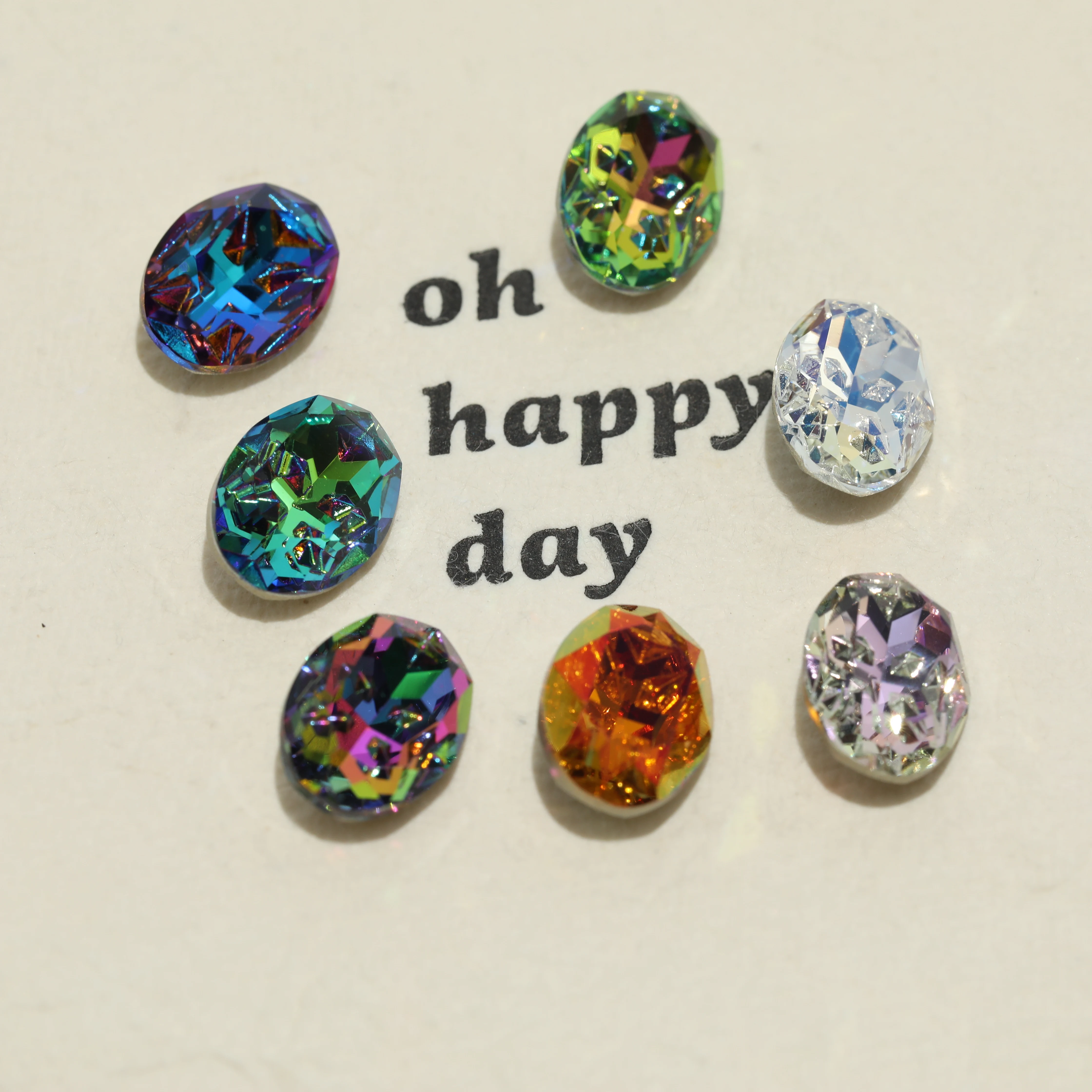 GRST Glänzende Kristallsteine DV4018 Oval Fancy Stones Premium Meteorite Serie Strasssteine DIY für Nagelkunst, Hochzeitskleider, Taschen und Zubehör – Detail 5