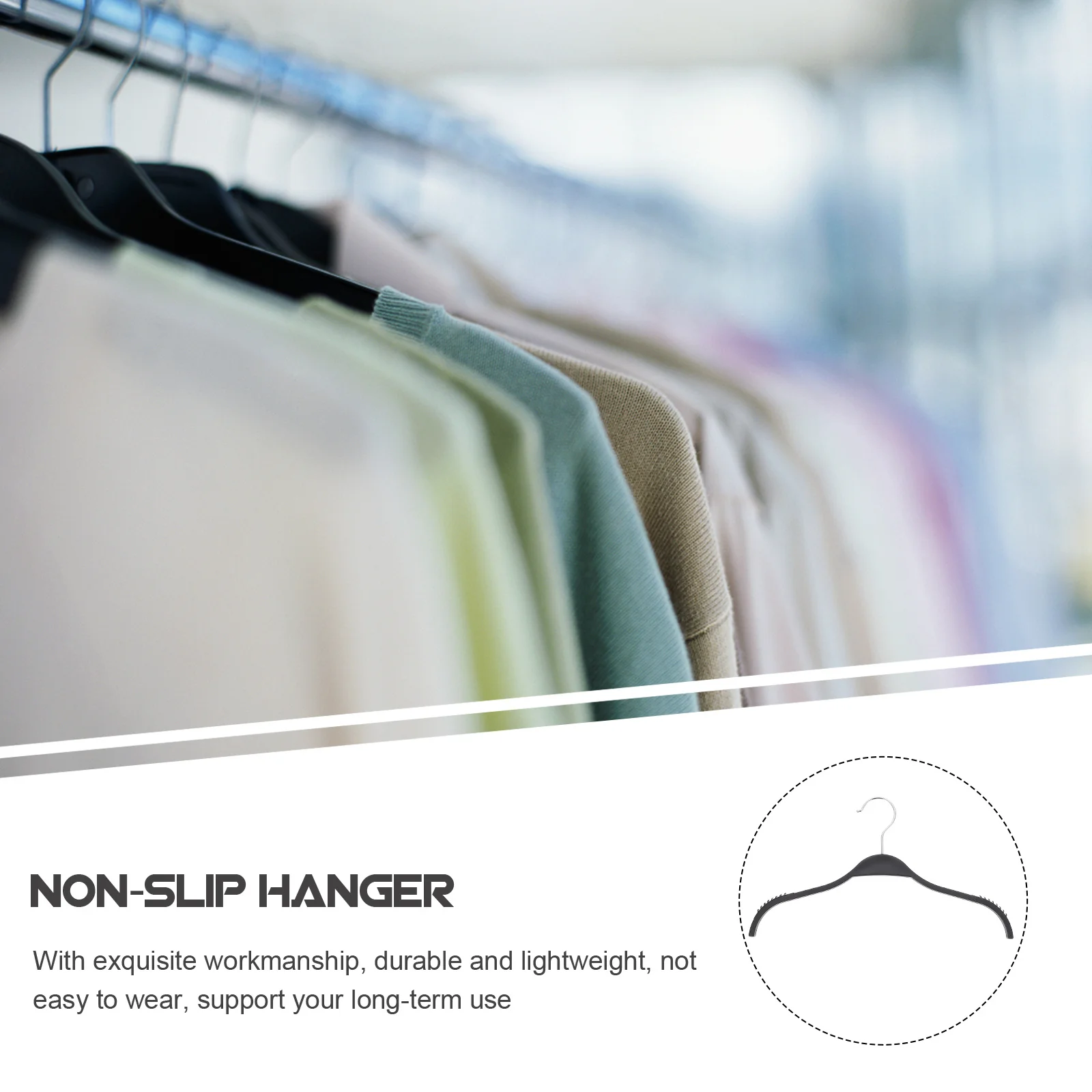 

5Pcs Household Non-Slip Clothes Hangers Heavy Duty Plastic Coat Hangers Wardrobe Organizer Clothes Storage Coat Hanger