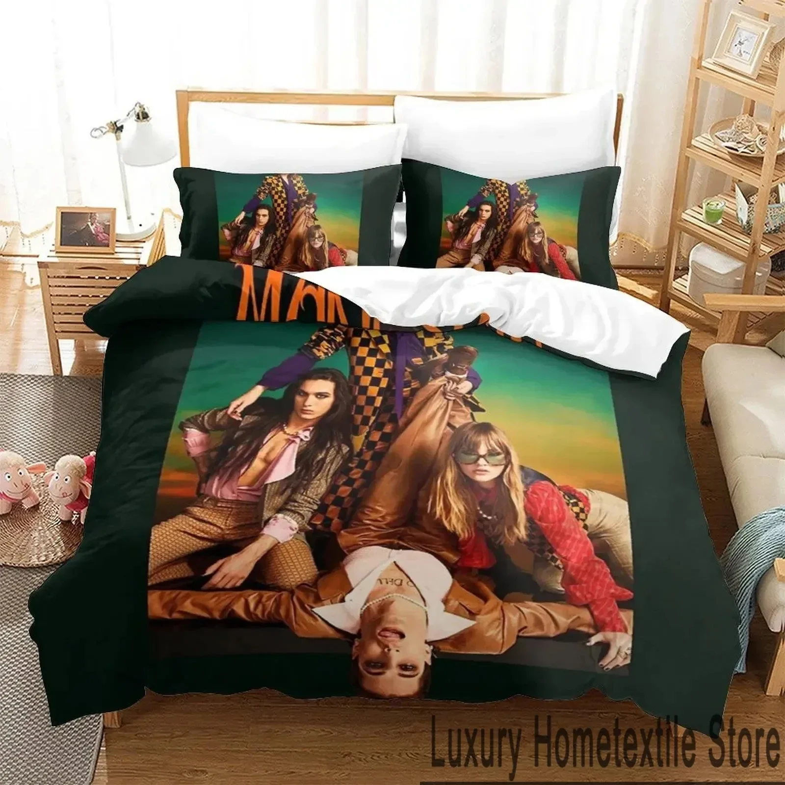 3D Print Maneskin Bedding Set Boys Girls Twin Queen King Size Duvet Cover Pillowcase Bed boys Adult Home Textileextile