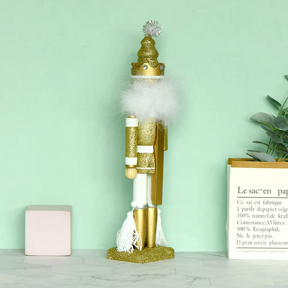 

Wooden Nutcracker Decoration Classic Xmas Desktop Garden Ornament Christmas Nutcracker Decor Wood Xmas Nutcrackers