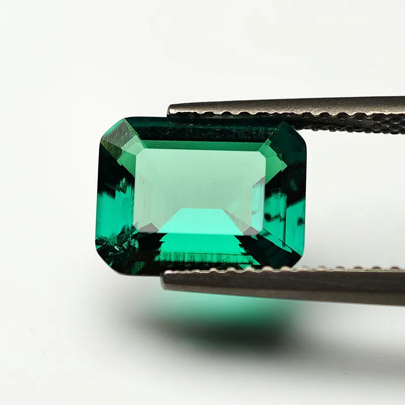 

Top Synthetic Zambian Emerald Stone Hydrothermal Emerald Cut Lab Grown Loose Gemstones Diamond With AGL Certificate