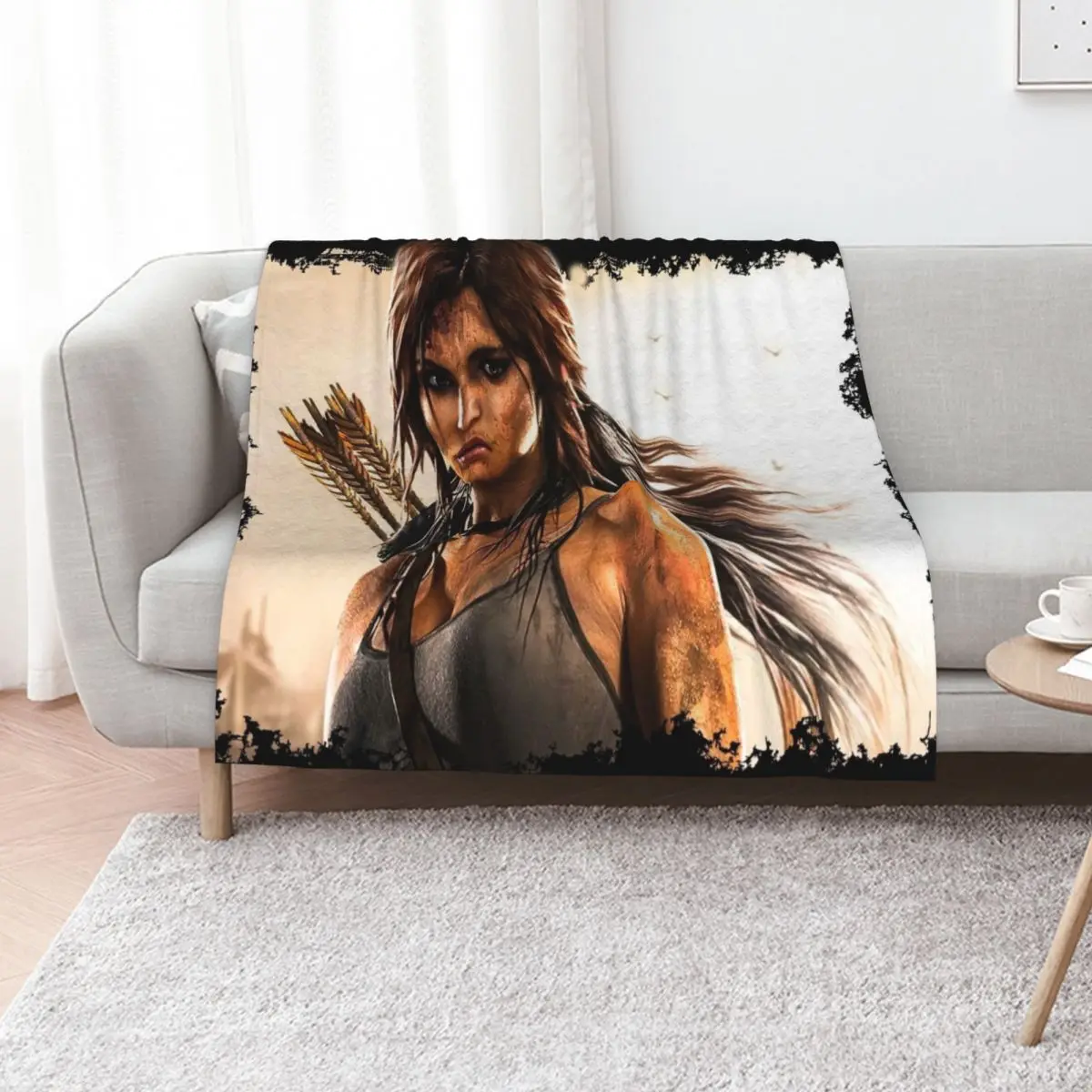 Lara Croft Tomb Raider II 8K Throw Blanket Machine Washable Soft Warm Blanket