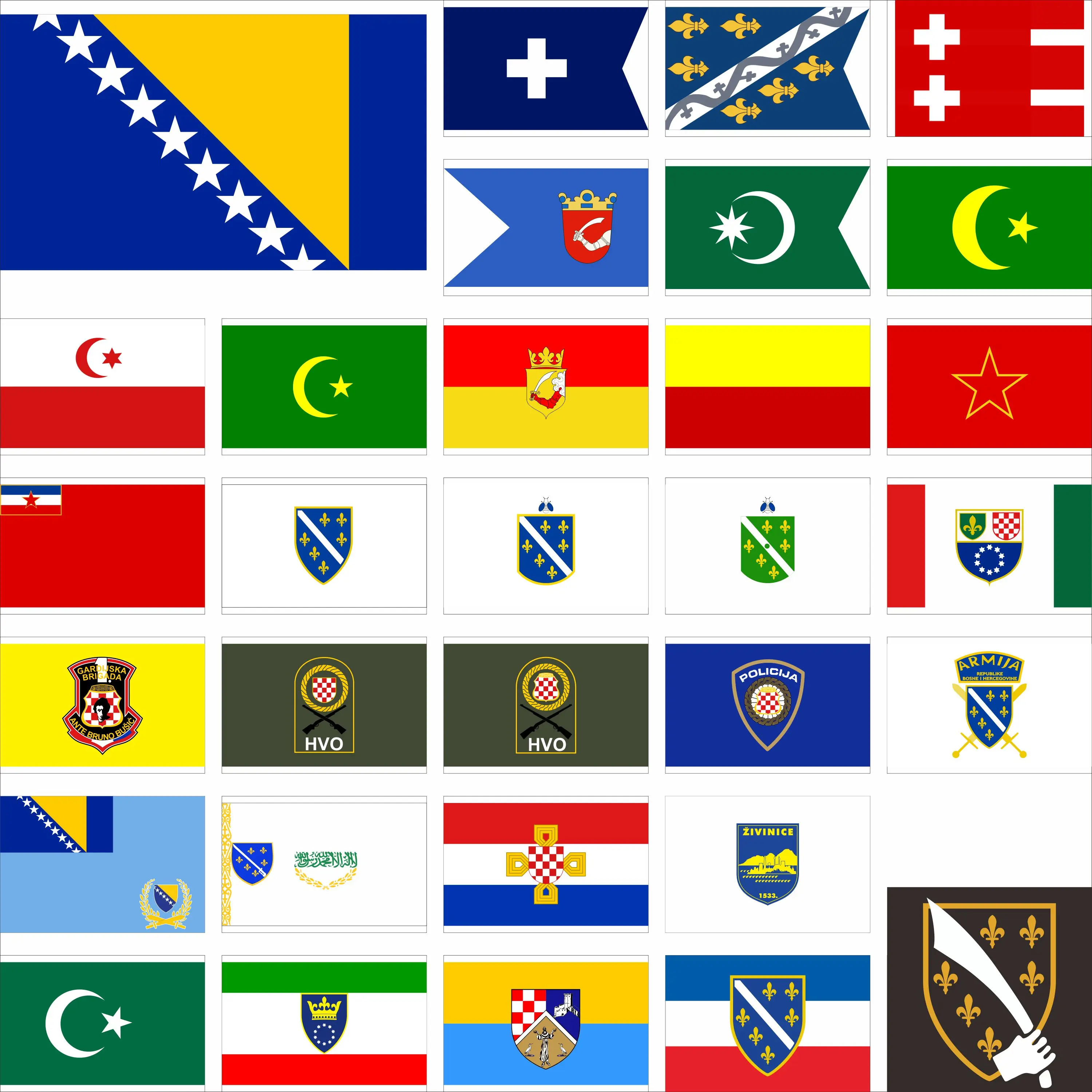 Bosnia and Herzegovina History flag BA Army Republic banner 4X4FT 3x5ft 90x150cm Croatian Defence Council flags