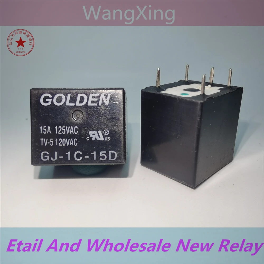 

GJ-1C-15D Electromagnetic Power Relay 5 Pins