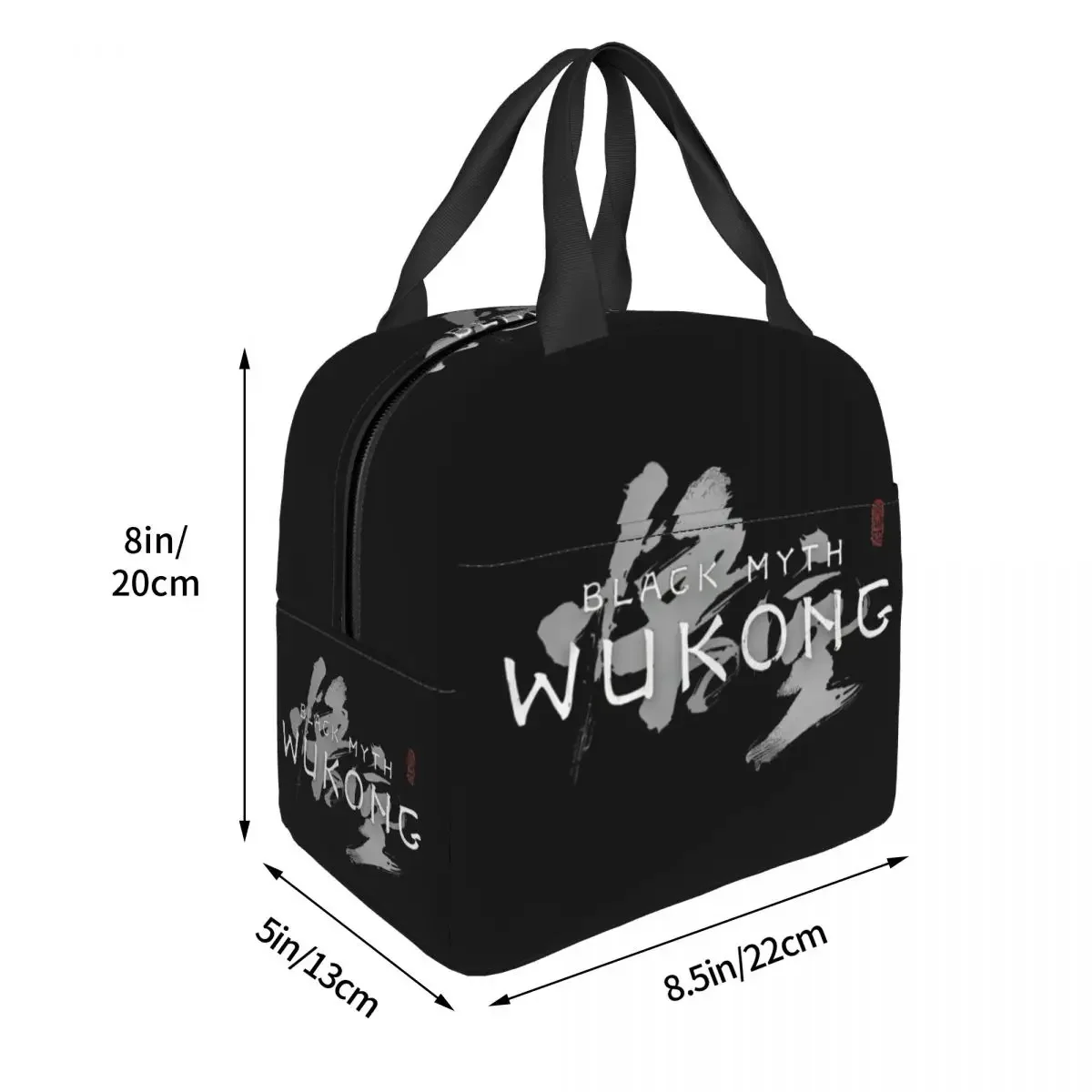 Black Myth Wukong Sacos de Almoço Isolados, Monkey King Game Cooler Bag, Tote Lunch Box, Travel Food Handbags, Viagem para o Ocidente