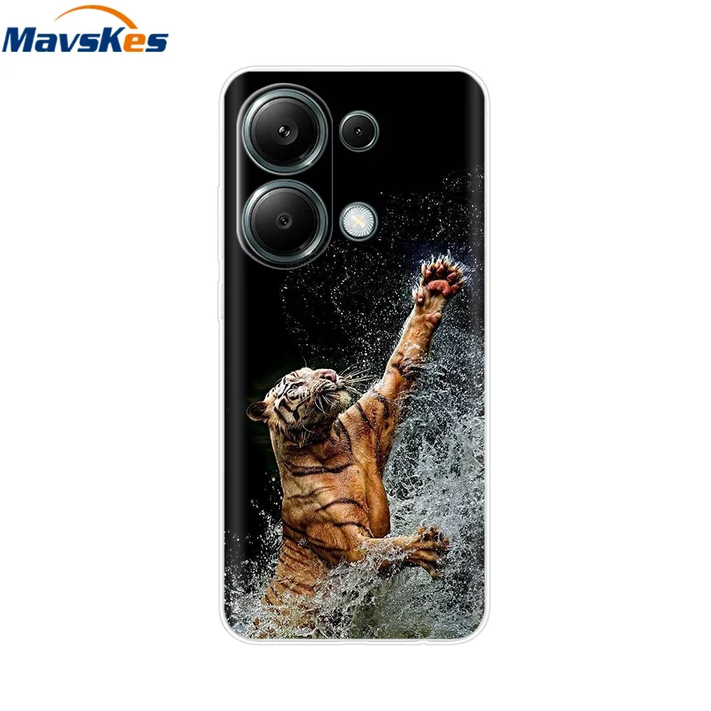 For Xiaomi Redmi Note 13 4G Case Note13 Cover Soft Clear Silicone TPU Back Case Funda For Redmi Note 13 Pro 4G Phone Cases Coque