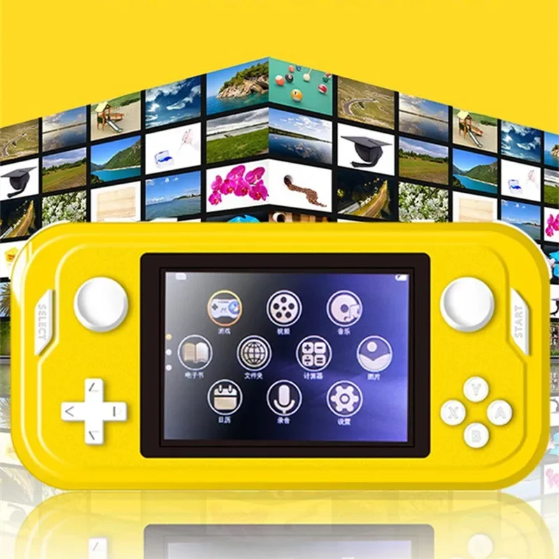 Arcade Handheld Games Console AV TV Output Gamepad TF Card Music Video E-book MP3 Player Retro Game Handle Joystick 3.5 Inch HD