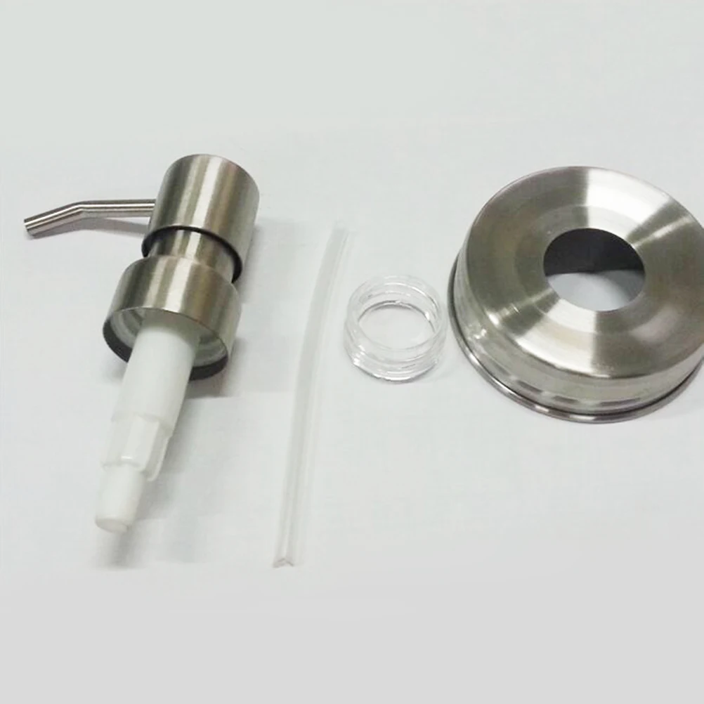 

2pcs StainlessSteelFoamingPump Pump Dispenser Lids Dispenser Pump 70Size Stainless Steel Lids HomeDailyUse