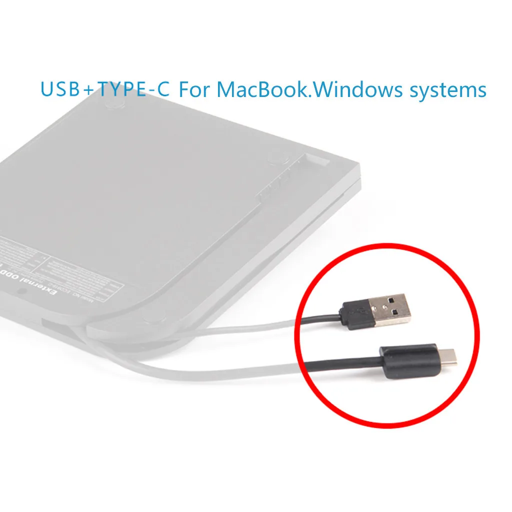 USB 3.0 4K Bluray External Optical Drive 3D Player BD-RE Burner Recorder DVD+/-RW/RAM Drives for Computer Windows7/8/10
