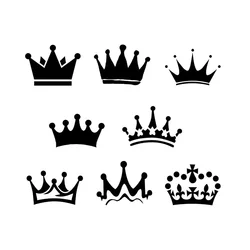 New Design Queen Crown Silhouette Car Decal Waterproof Sunscreen Applique Block Scratch Helmet Skateboard Decoration, 15cm