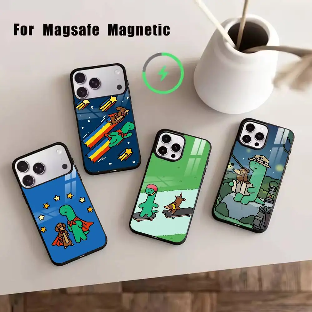 Cute J-Jog-uman-s Dinosaurs  Phone Case For iPhone17,16,15,14,13,12,11 Plus,Pro Magnetic with Magsafe Wireless Charging