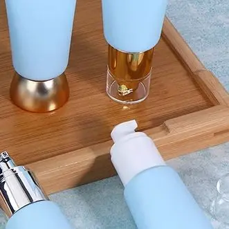 Niebieskie Matowe Puste Przenośne Miękkie Tubki do Wyciskania Kremów Kosmetycznych Balsamów Butelki Podróżne Wielokrotnego Użytku Pojemniki na Podkład BB Cream