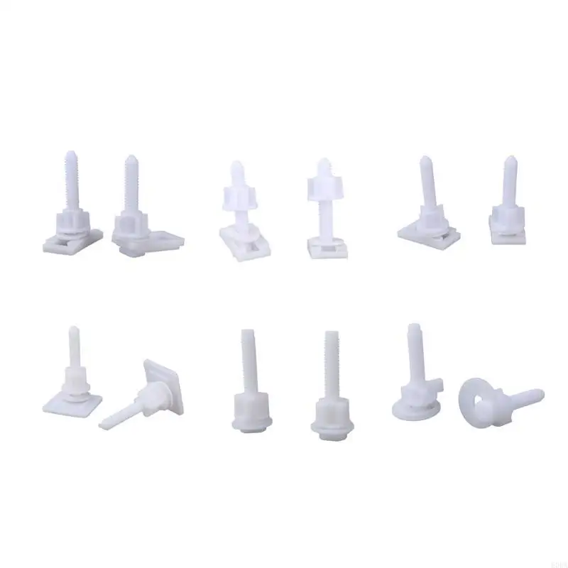 Pair ABS Toilet Lid Screws Bolts set Secure & Strong Hardware for Your Bathroom 