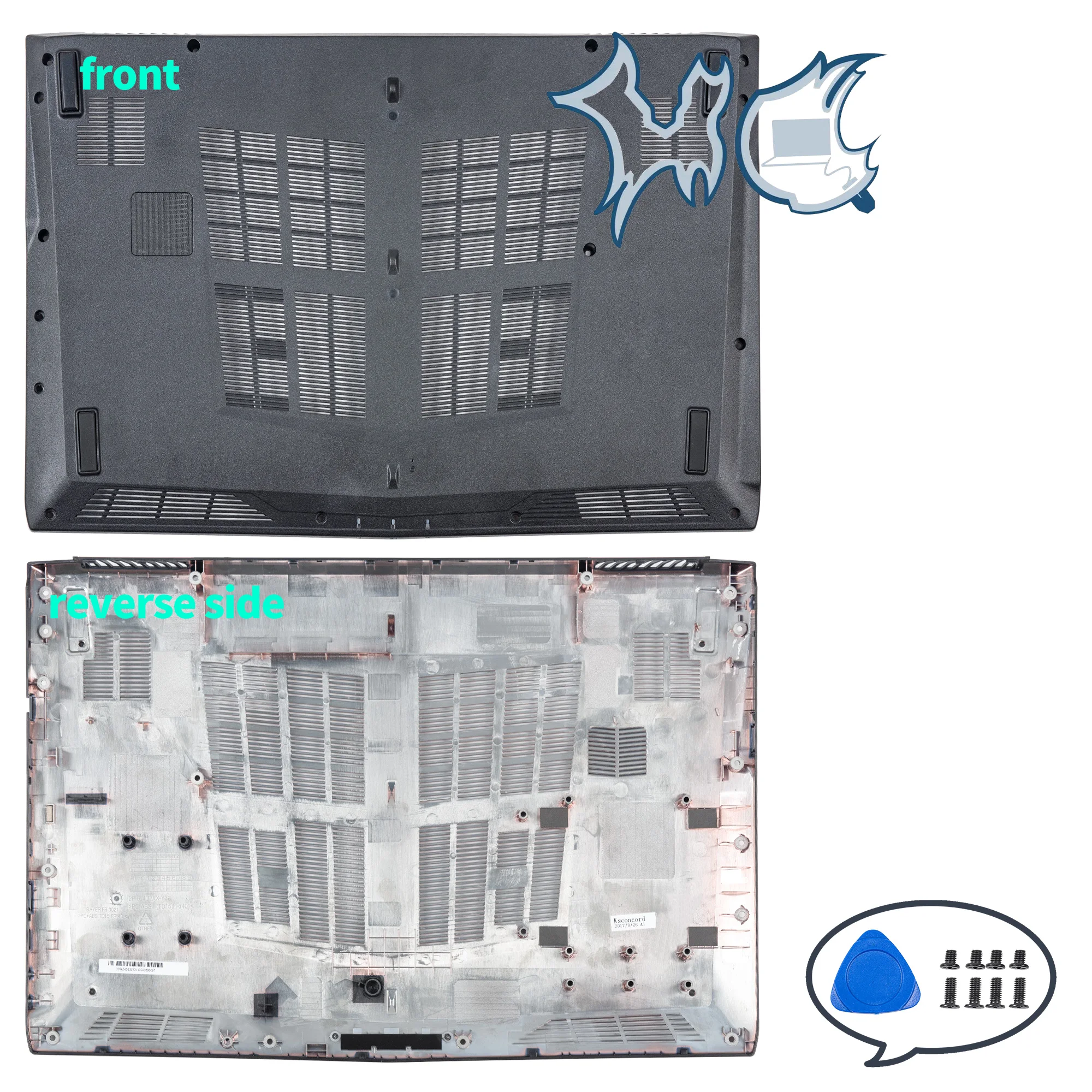 Imagem -05 - Tampa Traseira do Lcd para o Portátil Dobradiças da Moldura Peças do Portátil Substitua Caixas Plásticas Gp62 6qg Gv62 Gl62 6qf Gp62mvr Ms16j9 Gp62mvr Gl62m Novo