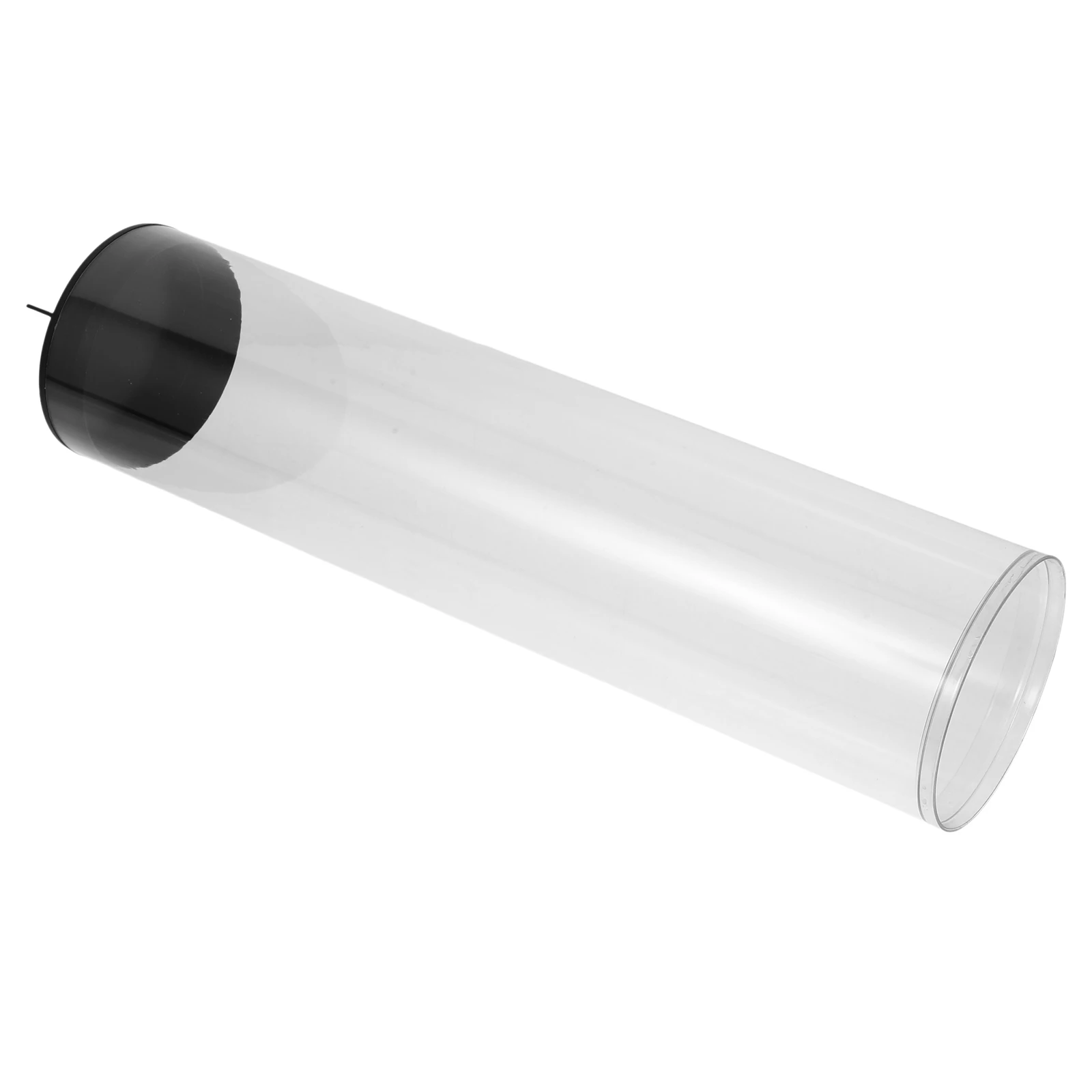 

Tennis Balls Cylinder Clear PVC Holder Portable Storage Organizer Black Lid Reusable Container Tennis Accessories