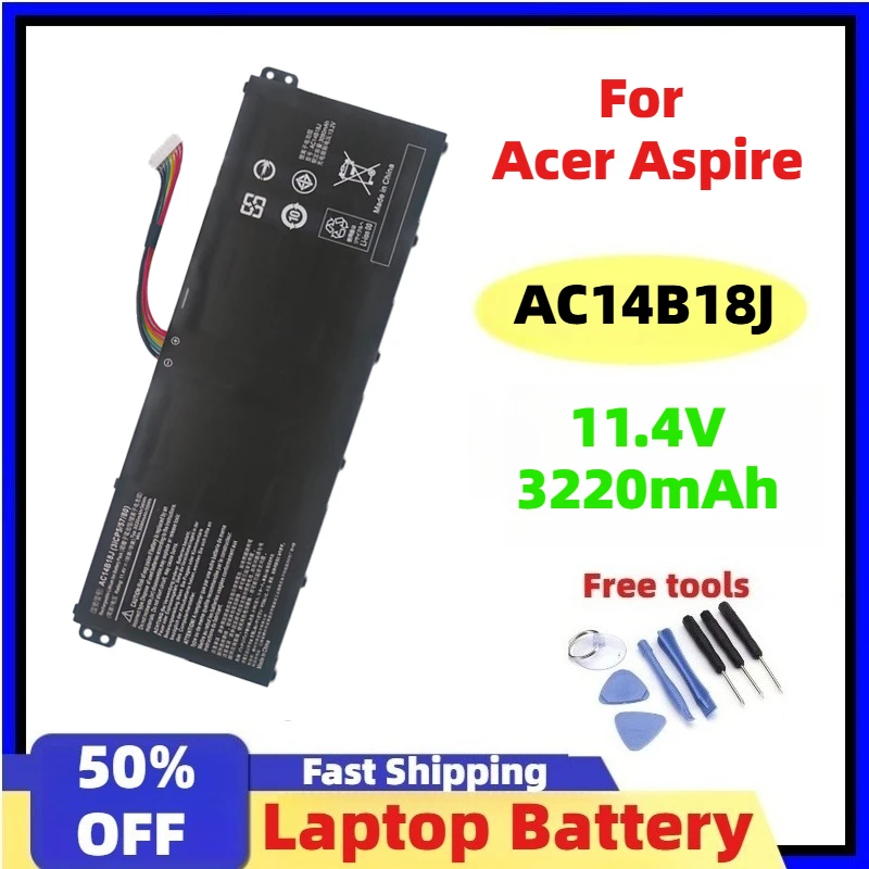 

Аккумулятор для ноутбуков Acer Aspire E3-111, E3-112, E3-112M, AC14B18J, AC14B13J, а также для Acer MS2394, B115-MP, EX2519, N15Q3, N15W4