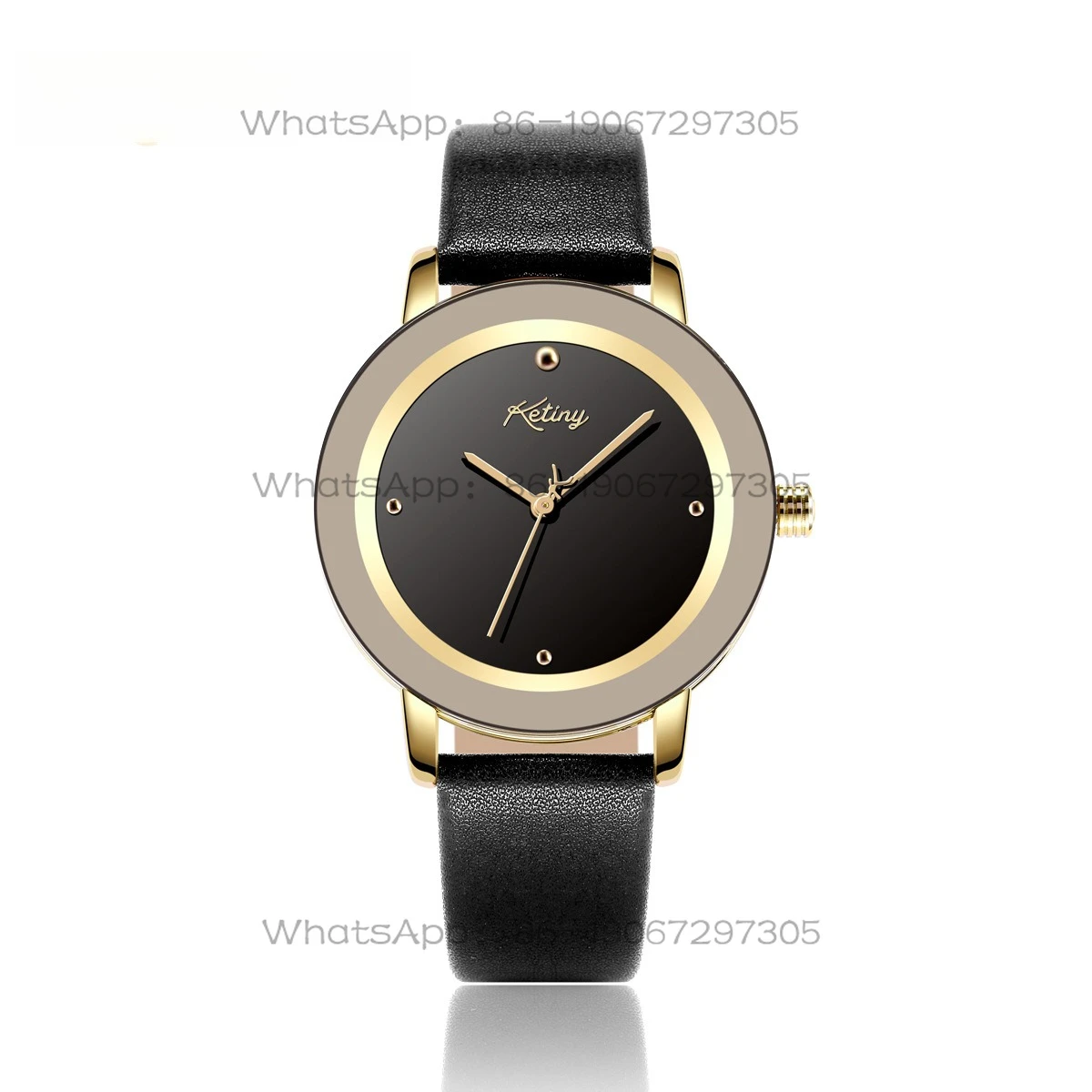 Customized watch female student simple large dial fashionable retro trend clear luxury waterproof personalized trend watch