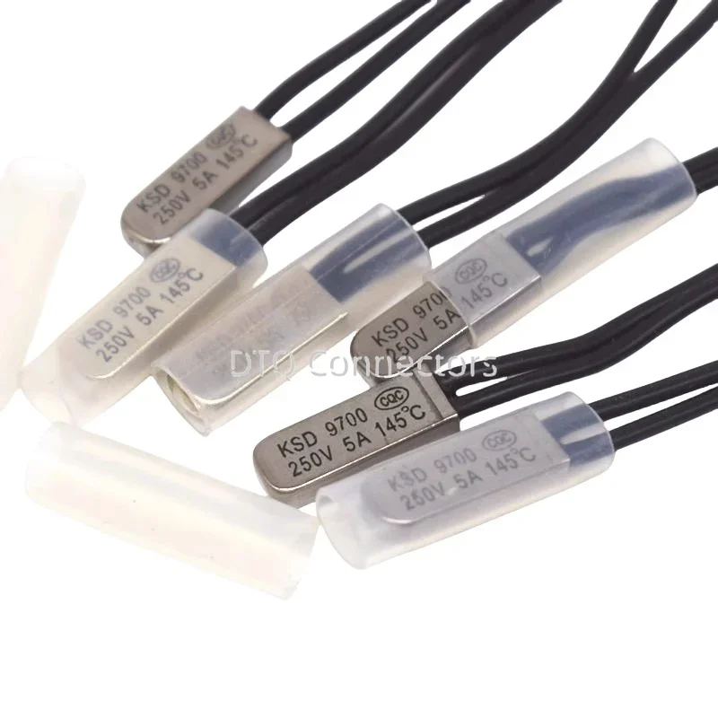 10pcs Normally Closed KSD9700 Metal Shell 3040 50 90 150 Degree Temperature Sensor 5A250V Temperature Control Switch