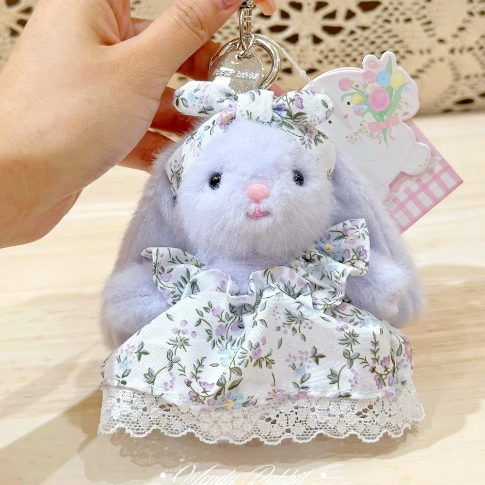 

Fashion Cartoon Rabbit Pendant 12cm Soft Doll Keychain Kawaii Rabbit Key Ring Gift