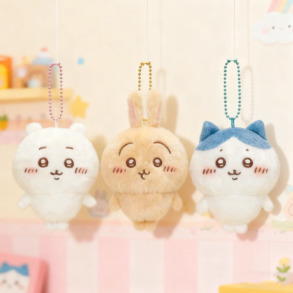 

Брелок Chiikawa, милый мультяшный плюшевый брелок, рюкзак Усаги, подвеска в виде персонажа аниме, подарок на день рождения, игровой приз