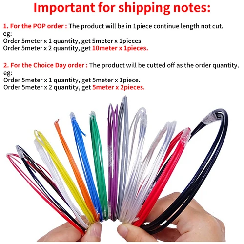 Imagen 2 del producto Cable Chapado en plata de PTFE de 5M/10M, 10AWG - 26AWG, altavoz de Audio HiFi electrónico OFC de alta pureza, auriculares, Cable de cobre de señal DIY